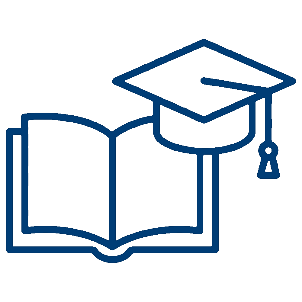 Education Icon Blue